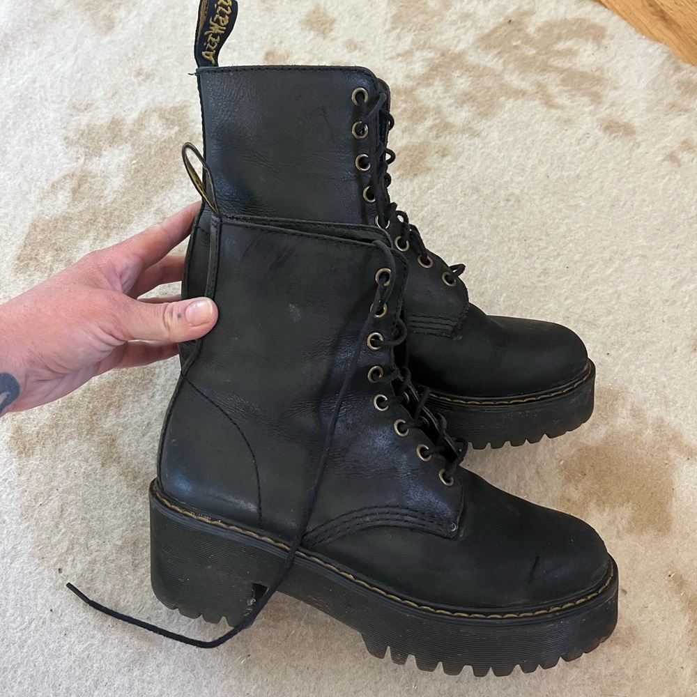 Dr Marten Leona Platform Combat boots
